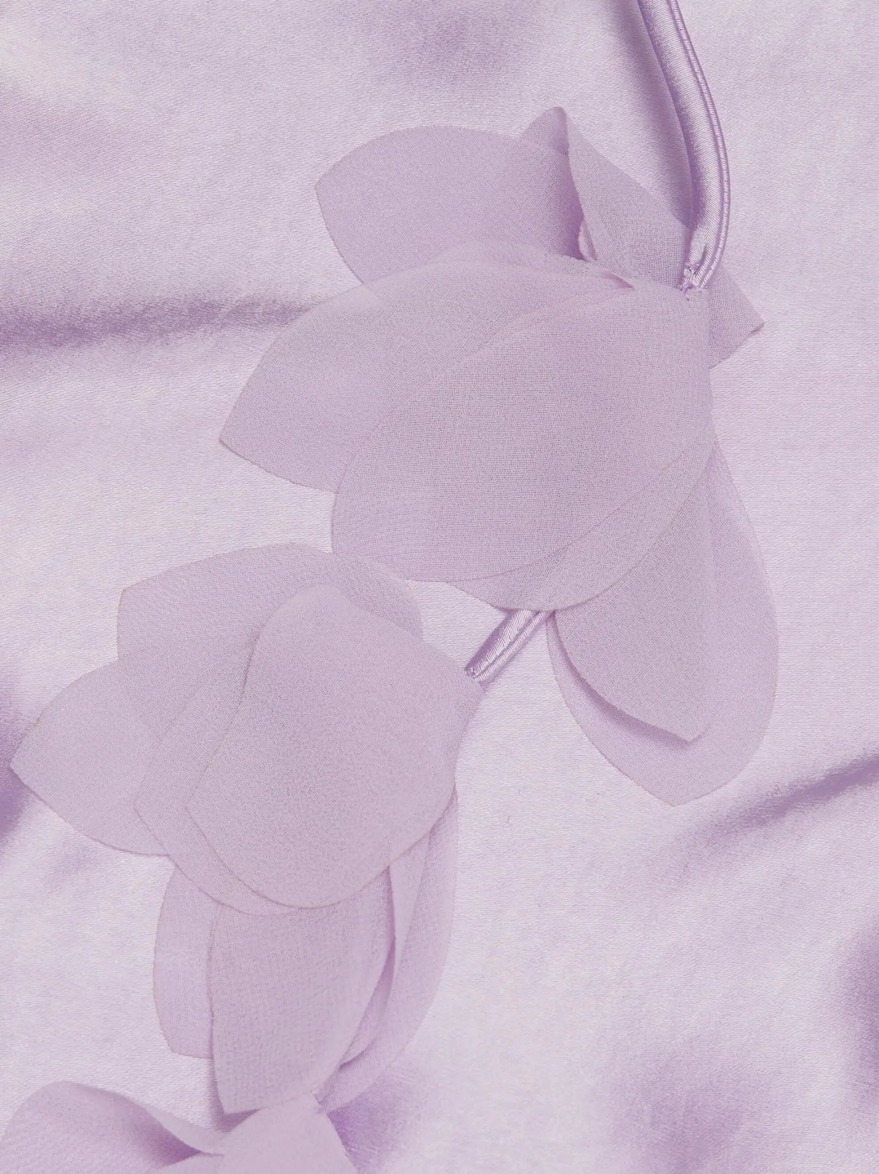 Lilac Sleeveless Satin Maxi Dress - Dresses