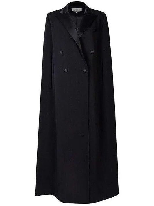 Long Black Cloak Coat - Branna Couture