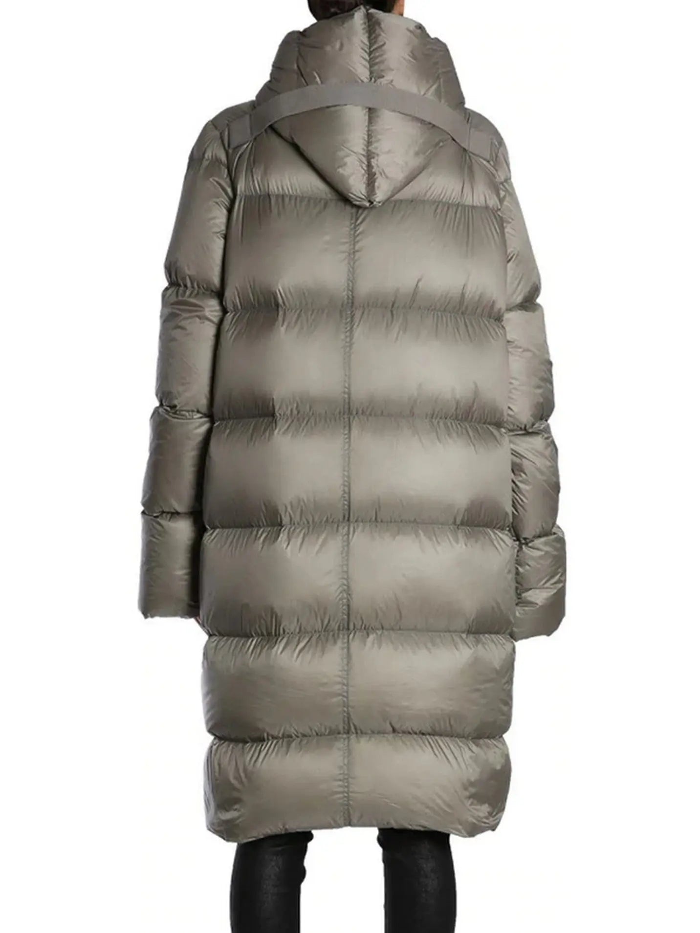 Long Down Coat, Grey - Branna Couture