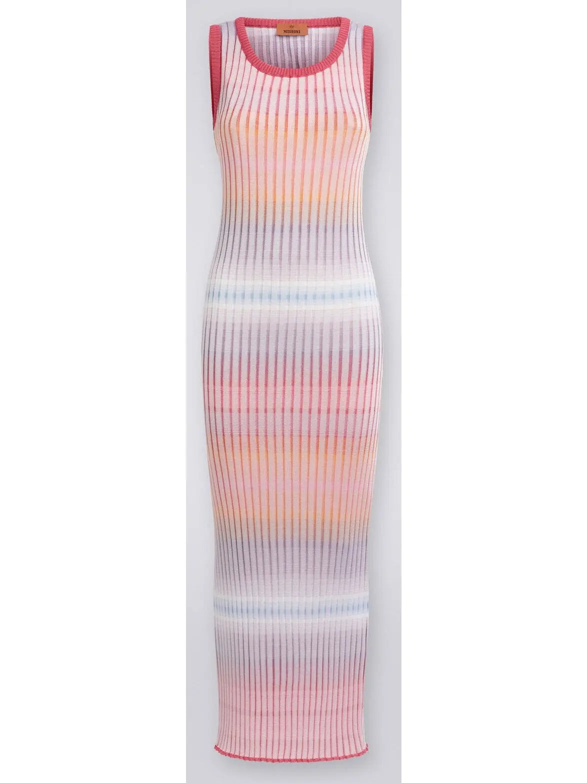 Long Dress in Ribbed Viscose - Branna Couture