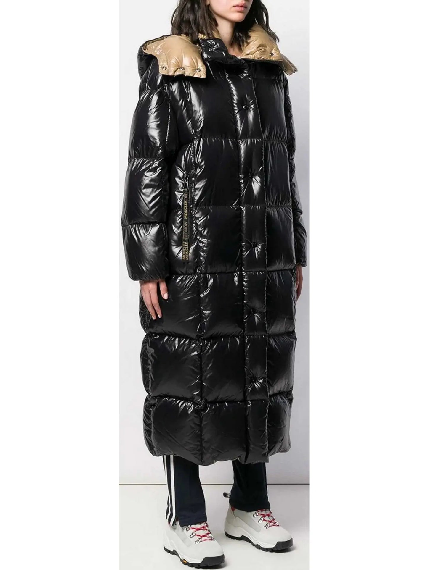 Long Puffer Coat in Black - Branna Couture