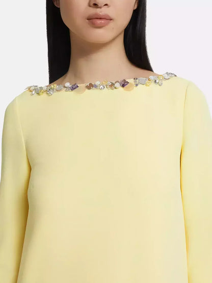 Long Loose Gown with Beading Details - Dresses