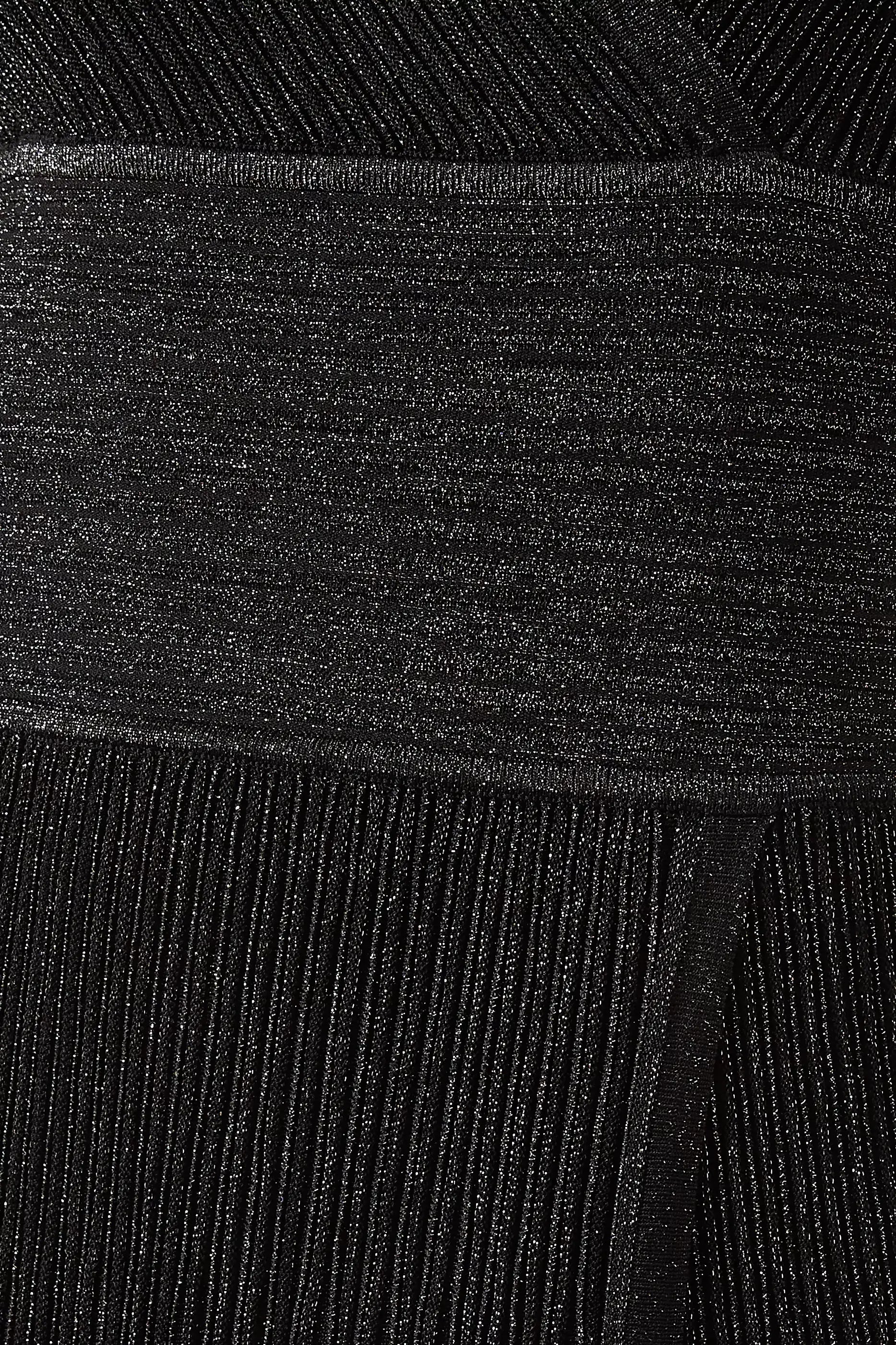 Metallic Ribbed Knit Wrap-Front Maxi Dress - Dresses