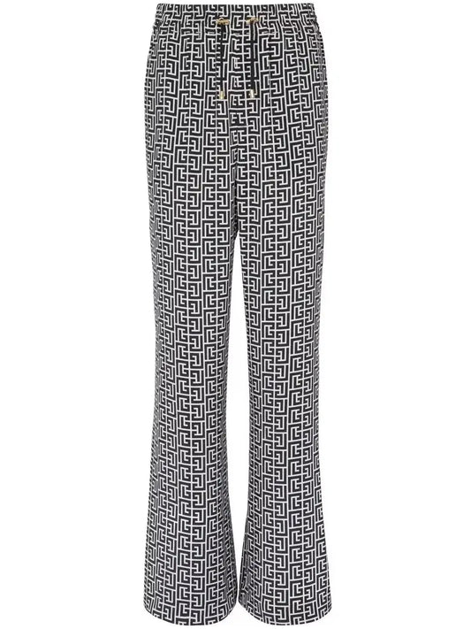 Monogrammed Flowing Trousers - Branna Couture