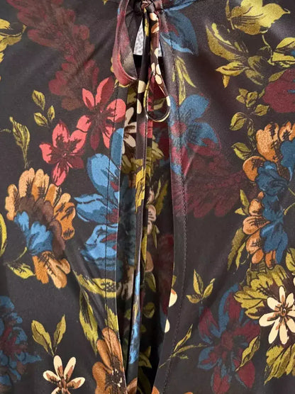 Multicolor Floral Silk-Blend Maxi Dress - Dresses