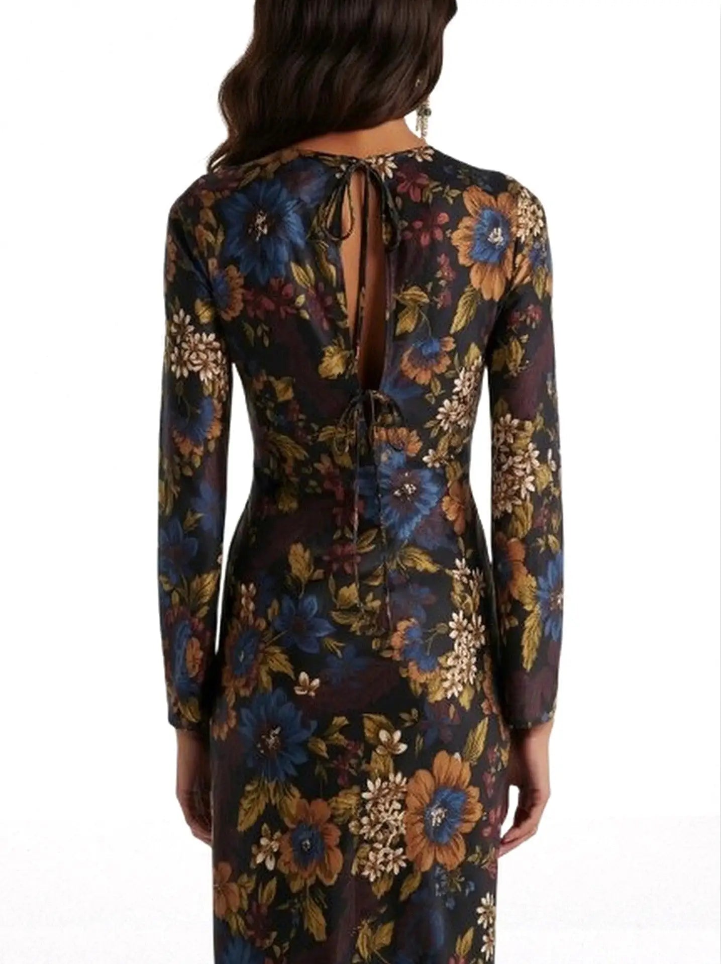 Multicolor Floral Silk-Blend Maxi Dress - Dresses