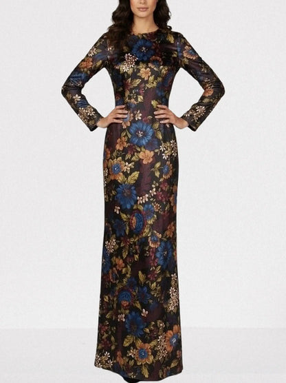 Multicolor Floral Silk-Blend Maxi Dress - Dresses