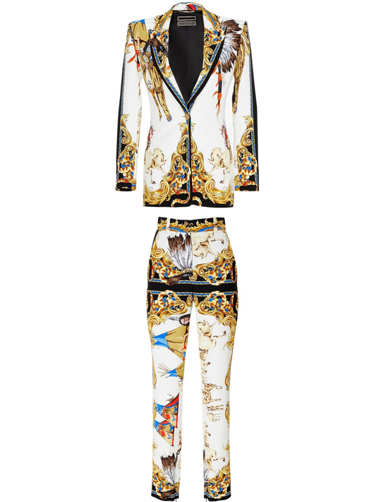 Native Print Blazer and Pant Set - Branna Couture