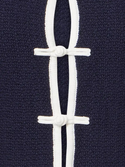 Navy Knit Vest Top and Shorts Set - Suits & Sets