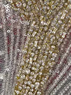 Off-Shoulder Sequin and Crystal Embellished Gown - Dresses