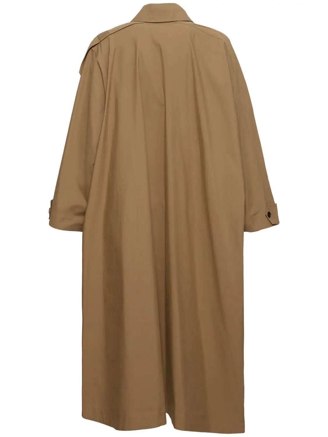 Oversize Asymmetrical Trench Coat in Khaki Brown - Coats