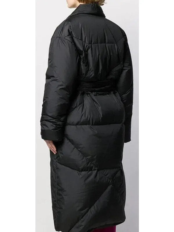 Oversized Black Wrap Down Coat - Branna Couture