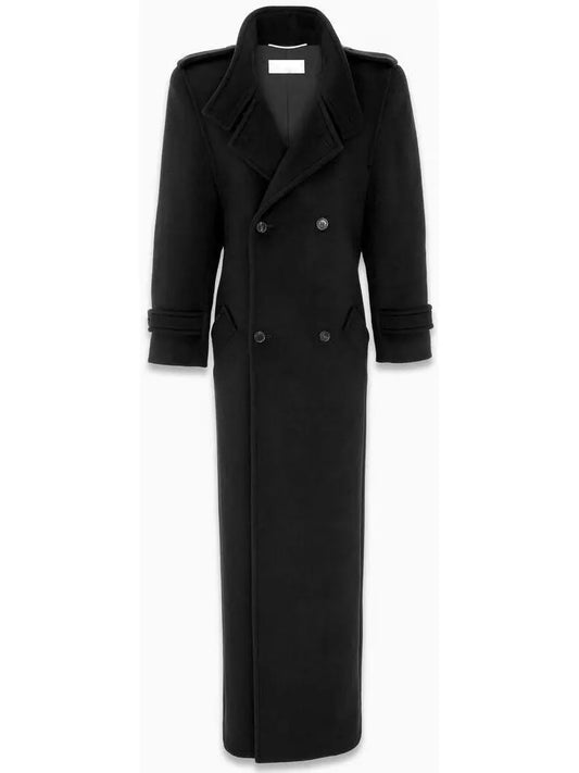 Oversized Coat in Wool, Black - Branna Couture