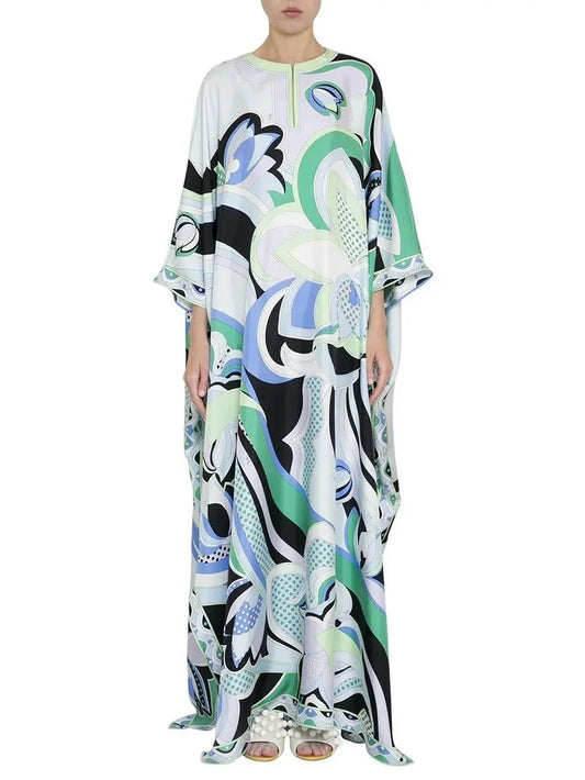 Oversized Printed Kaftan Dress - Branna Couture