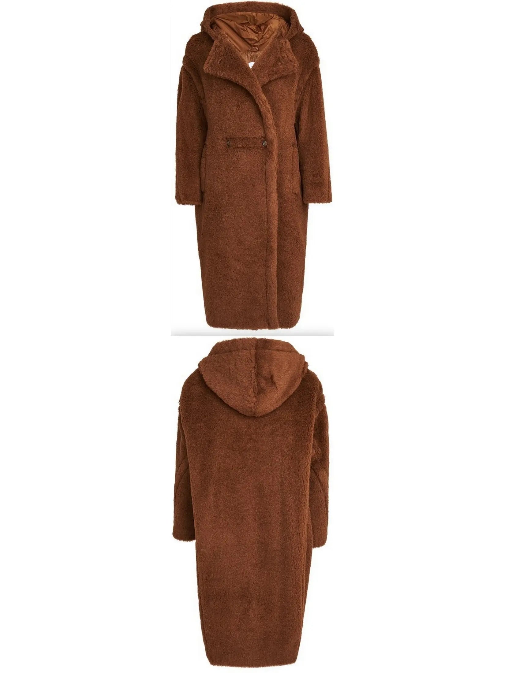 Oversized Teddy Coat, Brown - Branna Couture