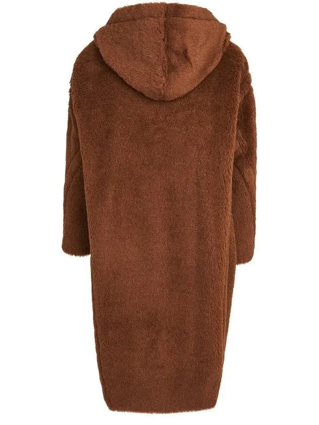 Oversized Teddy Coat, Brown - Branna Couture