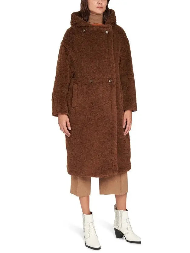 Oversized Teddy Coat, Brown - Branna Couture