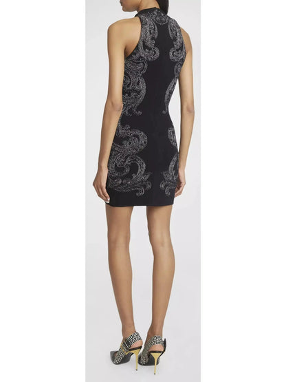 Paisley Knit Sleeveless Dress - Branna Couture