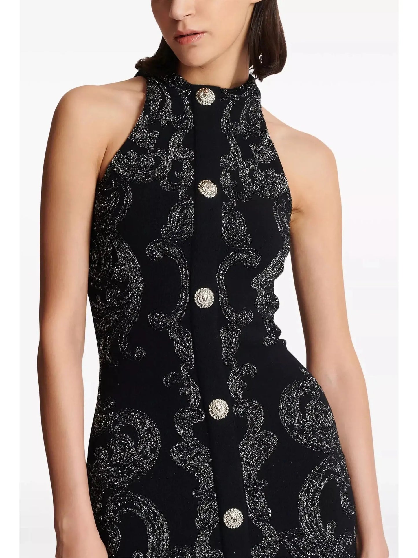 Paisley Knit Sleeveless Dress - Branna Couture