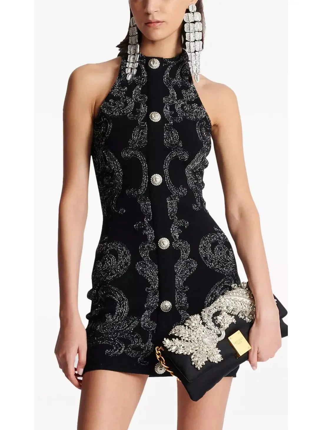 Paisley Knit Sleeveless Dress - Branna Couture