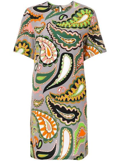 Paisley Print Dress - Branna Couture