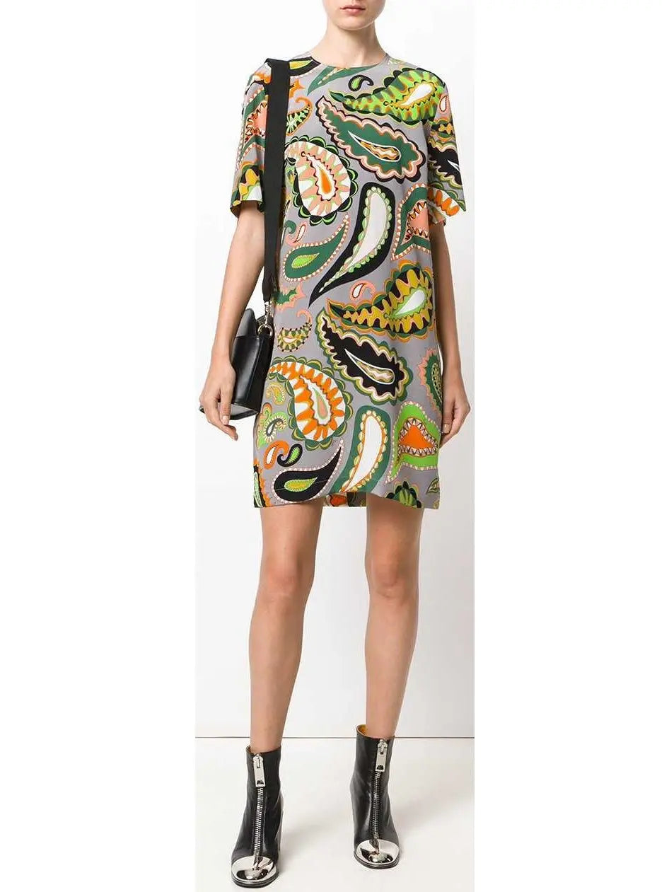 Paisley Print Dress - Branna Couture