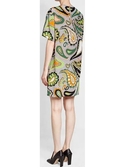 Paisley Print Dress - Branna Couture