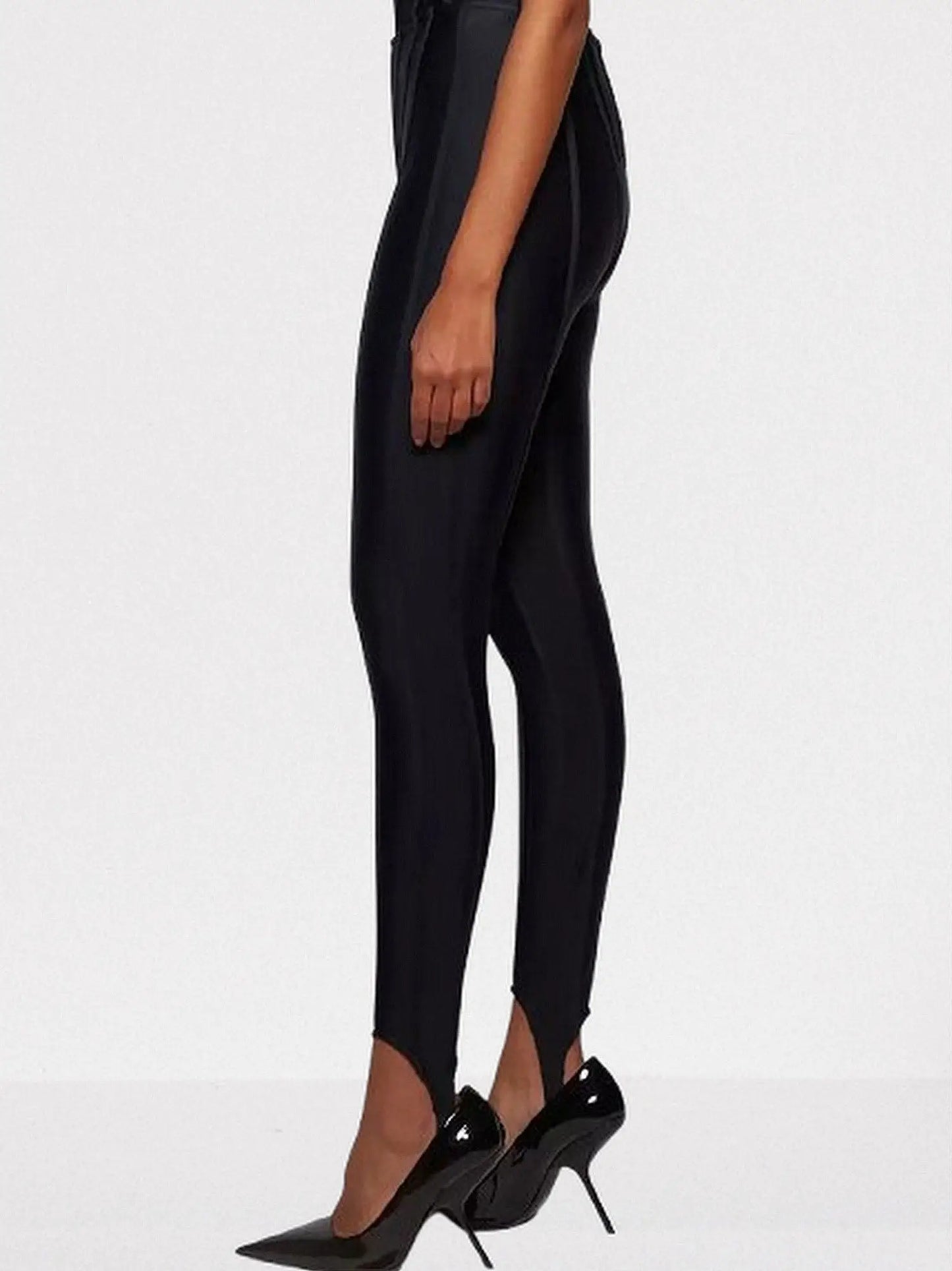 Paneled Corset-Style High-Waist Leggings - Jeans & Pants