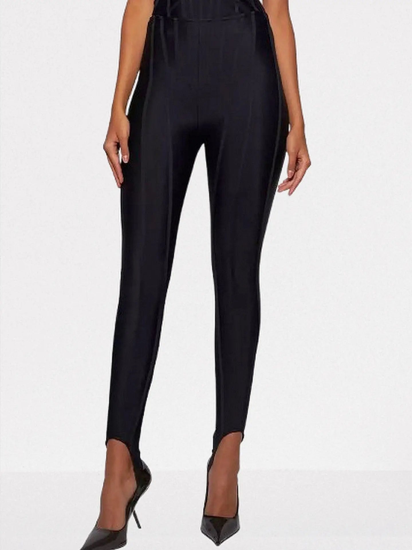 Paneled Corset-Style High-Waist Leggings - Jeans & Pants