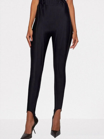Paneled Corset-Style High-Waist Leggings - Jeans & Pants