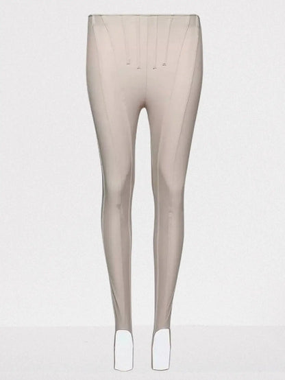 Paneled Corset-Style High-Waist Leggings - Jeans & Pants