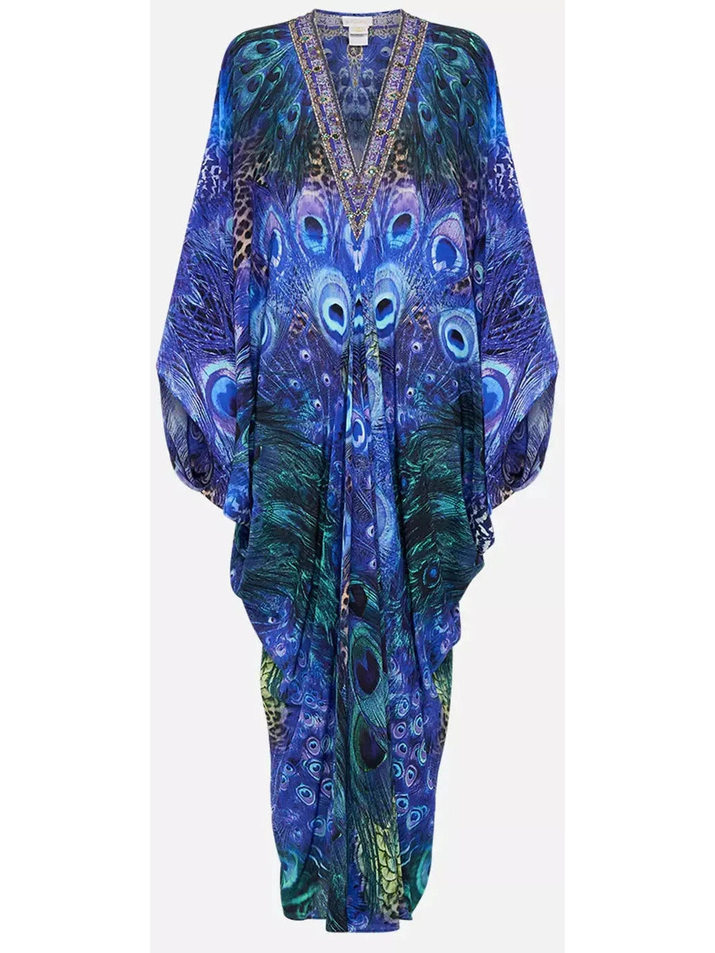 Peacock Rock T Shape Long Kaftan Dress - Branna Couture