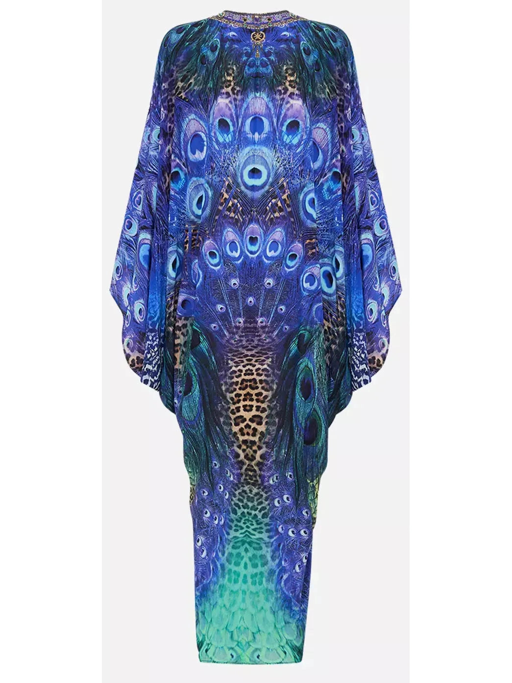 Peacock Rock T Shape Long Kaftan Dress - Branna Couture