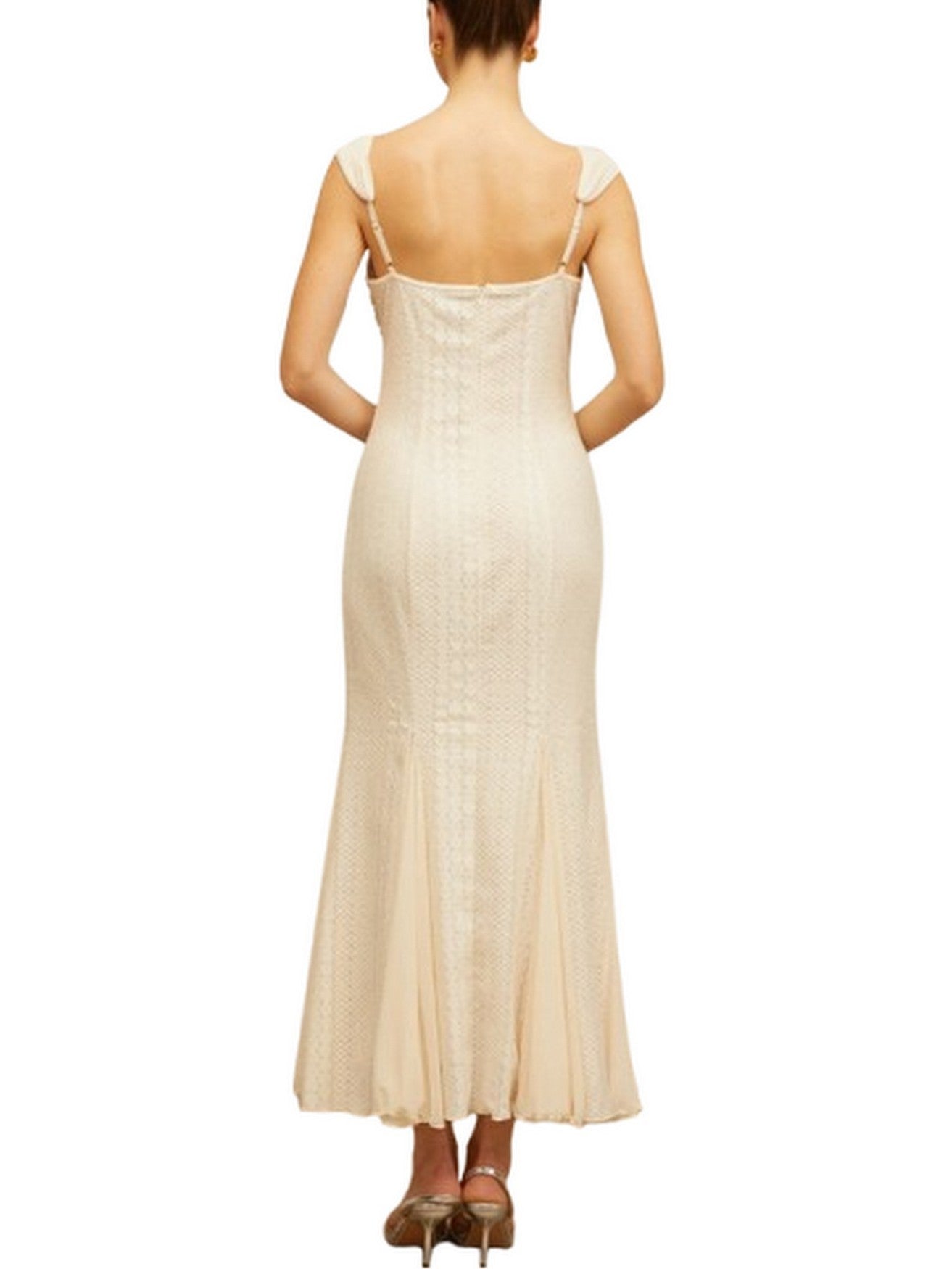 Pearl-Fringed Flared-Hem Maxi Dress - Dresses