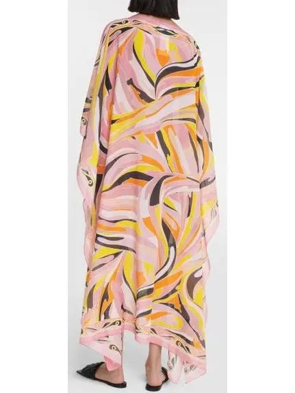 Pink Printed Kaftan - Branna Couture