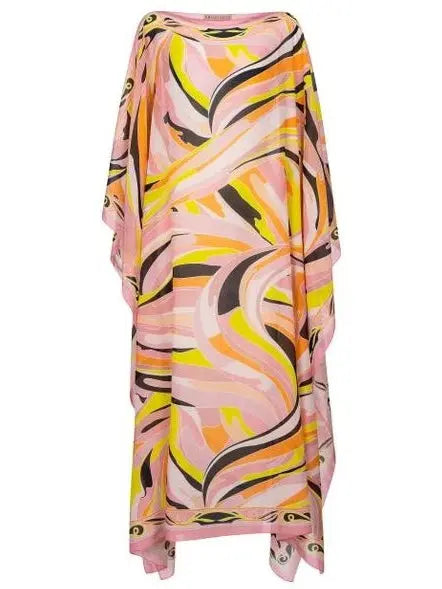 Pink Printed Kaftan - Branna Couture