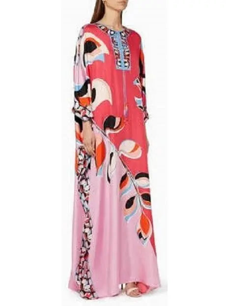 Pink Printed Kaftan - Branna Couture