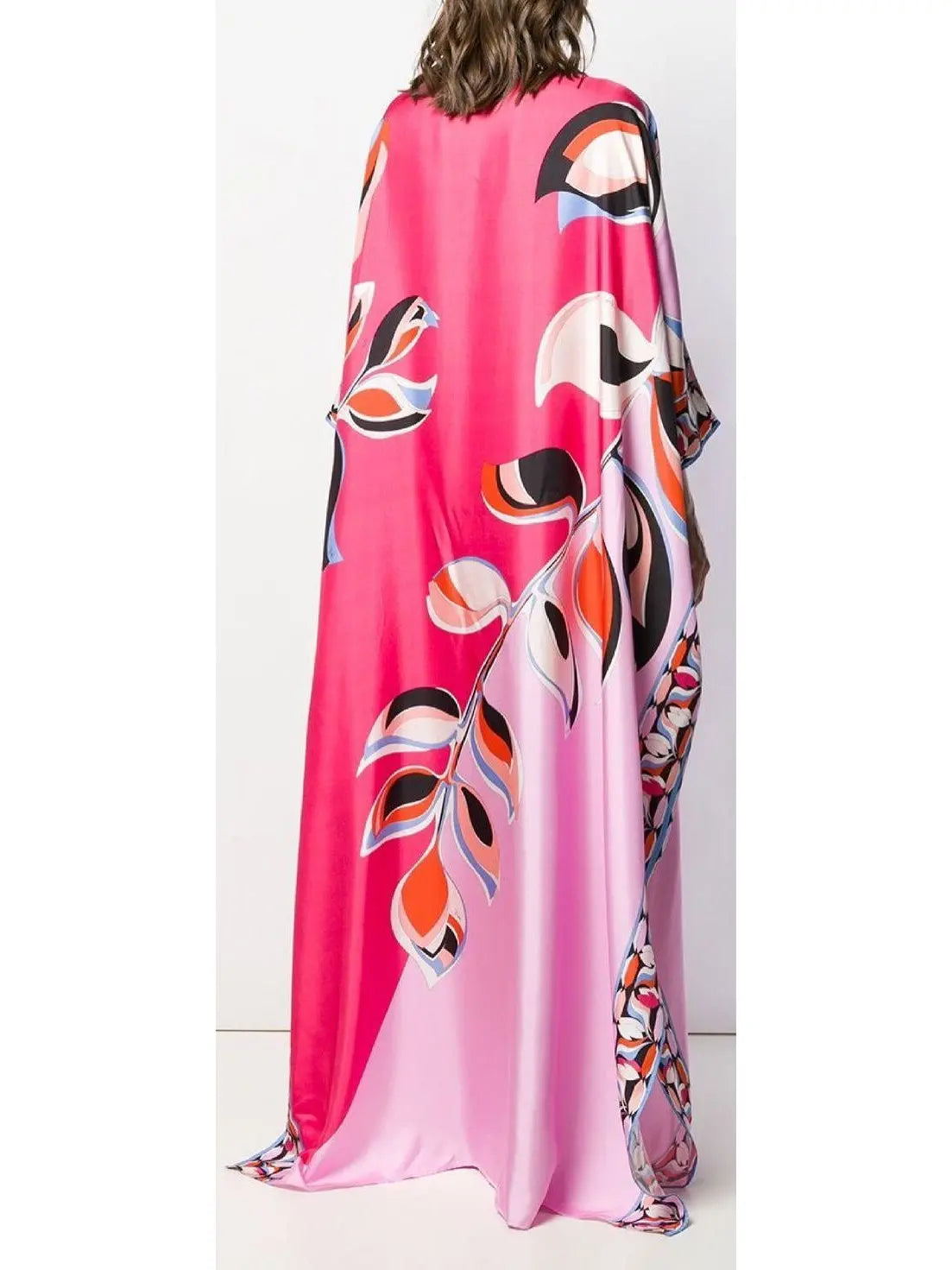 Pink Printed Kaftan - Branna Couture