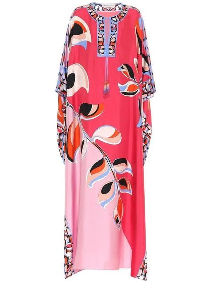 Pink Printed Kaftan - Branna Couture