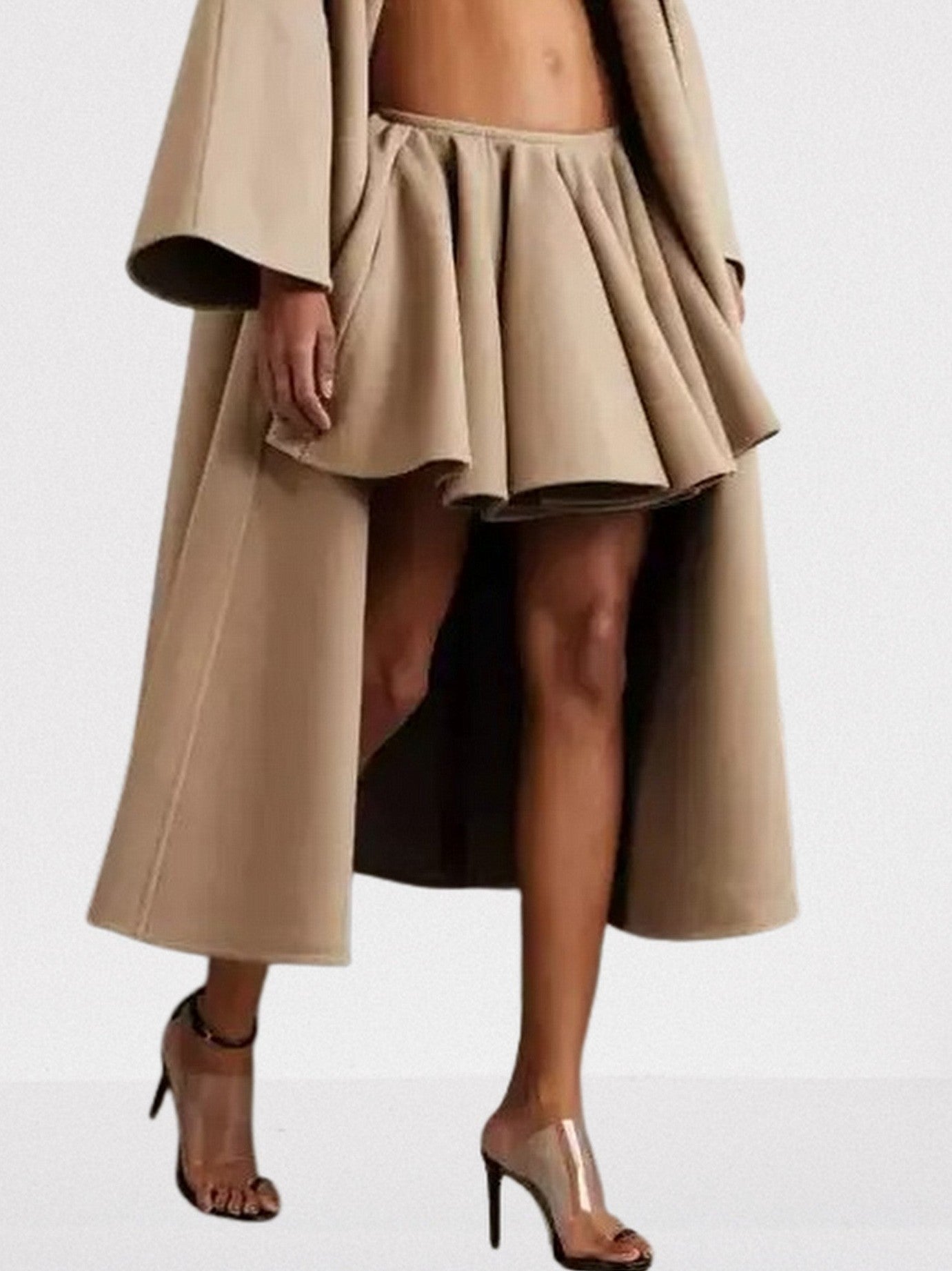 Pleated Wool and Cashmere Mini Skirt - Skirts