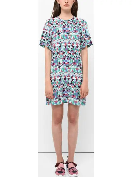 Print Jersey Shift Dress - Branna Couture