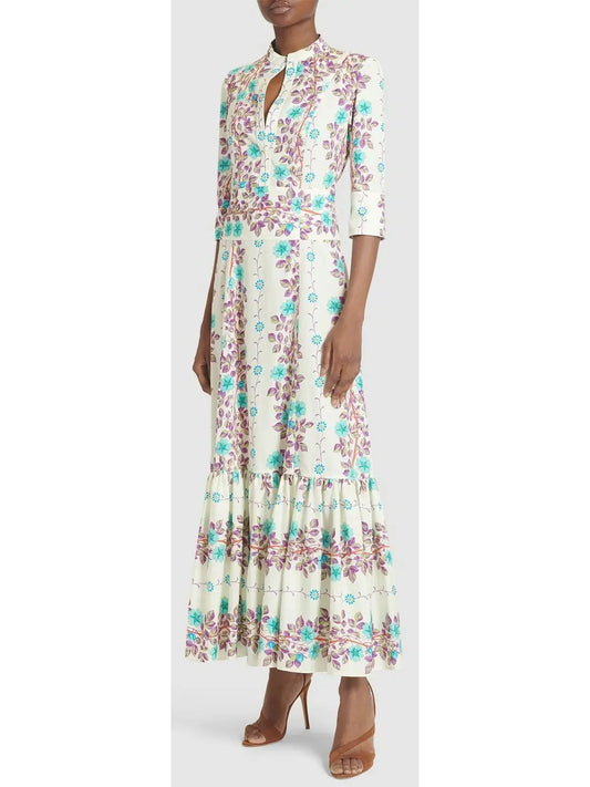 Printed Cotton Maxi Dress - Branna Couture