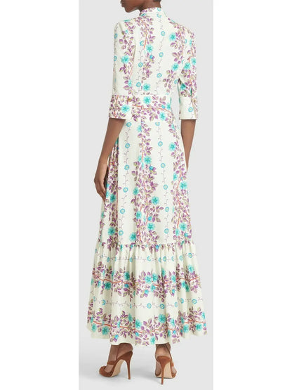 Printed Cotton Maxi Dress - Branna Couture