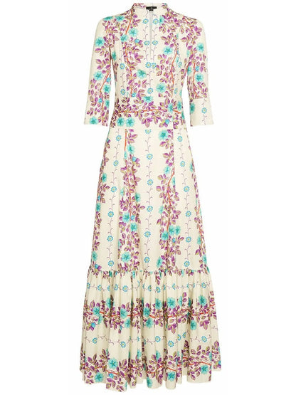 Printed Cotton Maxi Dress - Branna Couture