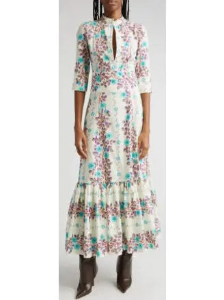 Printed Cotton Maxi Dress - Branna Couture