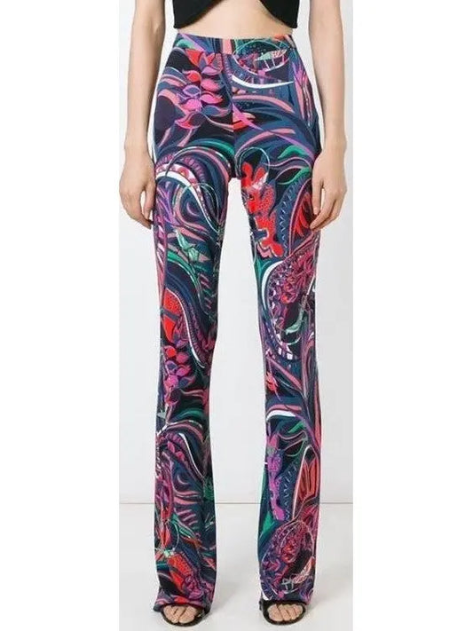 Printed Jersey Pants - Branna Couture