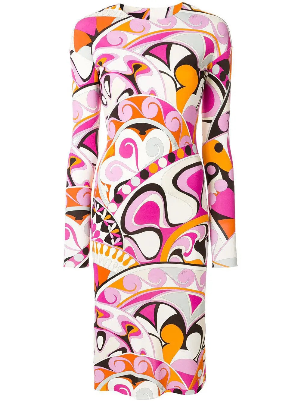 Printed Long-Sleeve Dress - Branna Couture