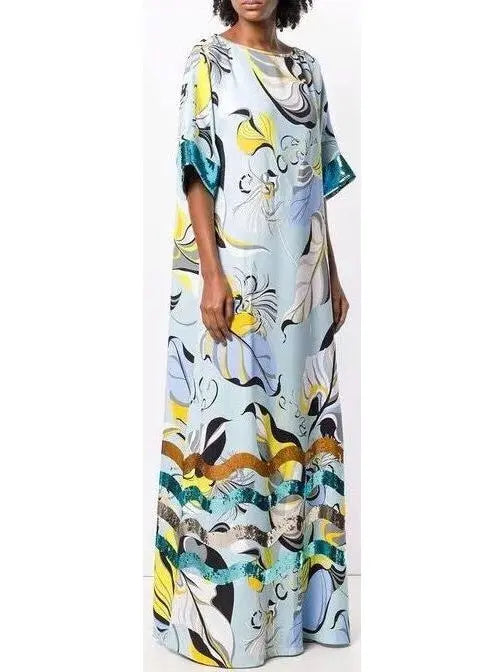 Printed Maxi Dress - Branna Couture