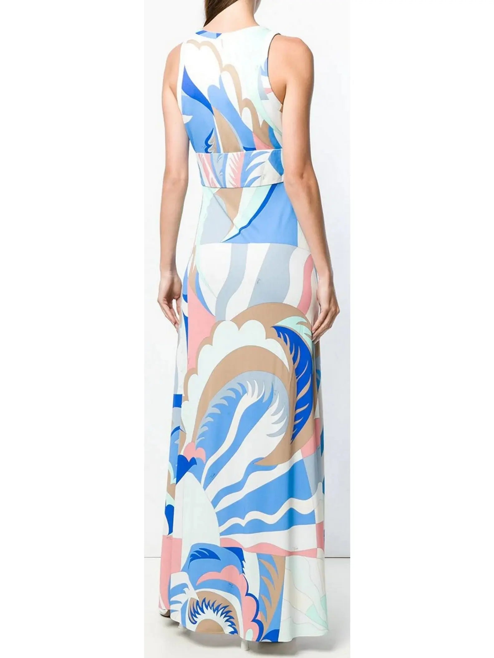 Printed Silk-Blend Maxi Dress - Branna Couture