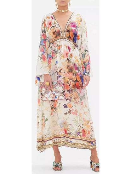 Friends With Frescos Gathered Kimono Dress - Branna Couture